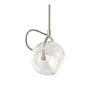   Pod Contemporary / Modern 1 Light 4 Track Head with Clear Glass Orb