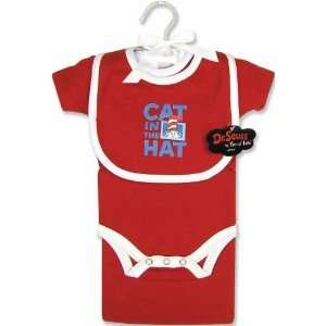    Dr. Seuss The Cat in the Hat 4 Piece Red Gift Set Red Baby