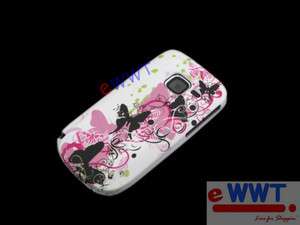 for Nokia C3 00 Cover Printed White Pink Silicone Silicon Skin Back 