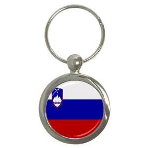 Slovenia Flag Round Key Chain