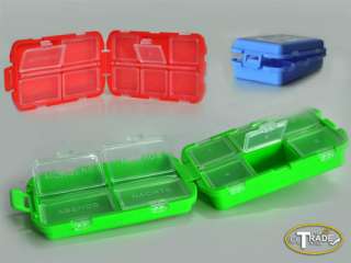 Die Tablettenbox ist ca.(L x B x H) 9,5 cm x 6,3 cm x 3,0 cm.