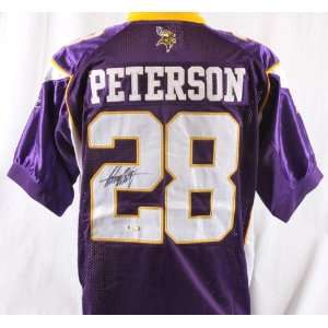 Signed Adrian Peterson Purple Vikings Jersey   GAI   Autographed NFL 