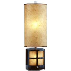   Decorators Collection Ventana Accent Table Lamp 26h Dk Brw/brs Nckl