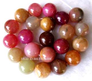 Charming18mm Multicolor Jade Round Beads 15  