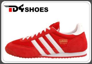 Adidas Dragon Red Suede White Golden Mens New Retro Running Casual 