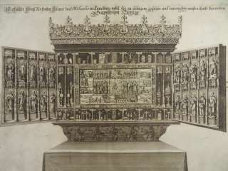 KUPFERSTICH LORENZ BEGER 1690 ALTAR ST. MICHAELIS KIRCHE LÜNEBURG E24 
