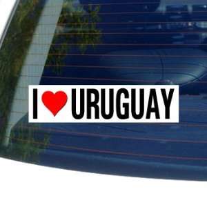  I Love Heart URUGUAY   Window Bumper Sticker Automotive