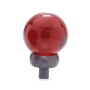  Round Transparent Glass Knob Ruby Red