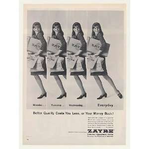  1966 Zayre Department Store Better Quality Lady Shopper 