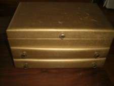 Vintage Gold Mele ? Jewelry Box Chest  