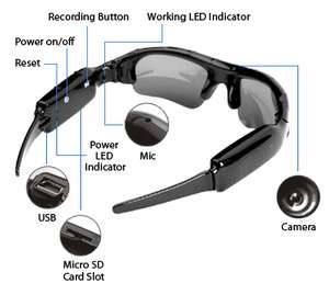 Spy Glasses 8GB Sunglass Video Camera New  