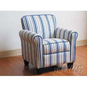 Youth Accent Chair in Blue and White Finish 