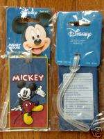 New Disney Mickey Mouse Luggage ID Tag Bag Suitcase Kid  