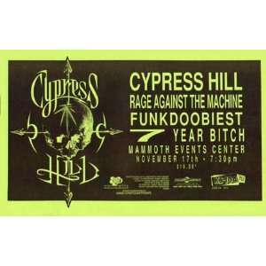  Cypress Hill Rage Against the Machine Concert Poster 93 