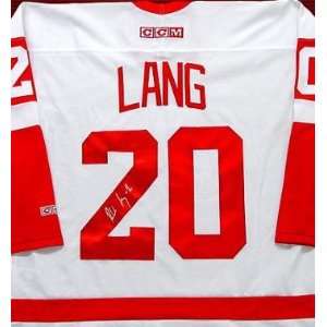  Robert Lang autographed Hockey Jersey (Detroit Red Wings 