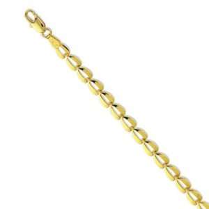  14k Solid Yellow Gold 4.6mm Bumble Bee Chain Anklet 10 