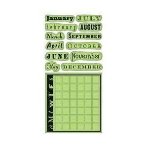   Stamps 4X8 Sheet Month Data Calendar; 2 Items/Order Arts, Crafts