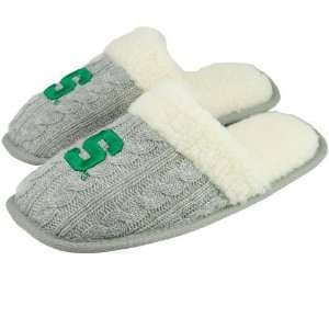  Michigan State Spartans Ladies Gray Sweater Slippers 