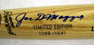 Joe DiMaggio Ltd Edition Signed Autographed Bat /1941, PSA/DNA Auth 