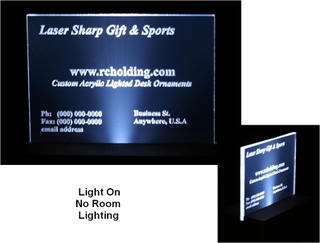 lighted acrylic personalized business card an excellent desktop or 