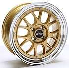 15 INCH STR502G GOLD/MACH RIMS AND TIRES 4X100 ACCORD CIVIC FIT 