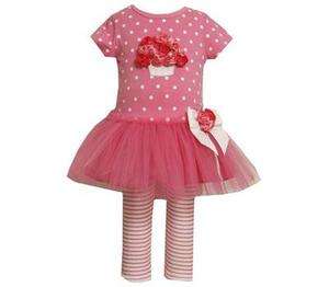 Bonnie Jean Toddler Girls Spring Easter Pink Tutu Rose Dress 