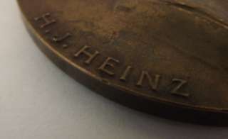 Vintage Bronze Collectible H.J. Heinz Company Medallion 1869 1939 