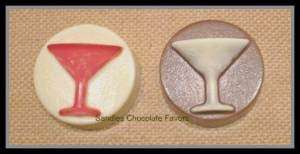 Martini Glass Chocolate Dipped Oreo Cookie Favors  