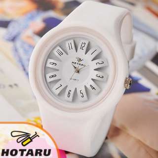 Luxury Hotaru 3D Silicone Jelly Quartz Rubber Sport Wrist Watch Men 