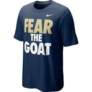 Nike Navy Midshipmen Mids FEAR THE GOAT T Shirt NEW  