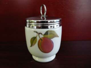   WORCESTER SMALL EGG CODDLER / CONTAINER WITH METAL LID ENGLAND  