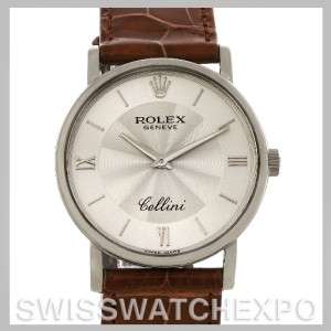 Rolex Cellini Classic Mens 18K White Gold 5115  