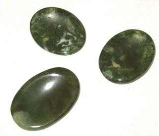 Moss Agate Worry Stone  