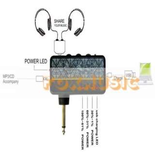 Headphone Guitar Amplug Amplifier Mini Amp  USB Charge MARSHALL 