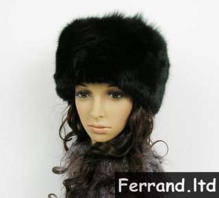 Real Genuine Fox Fur Round Cap/Hat With Detachable Tail For Winter 