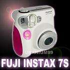 Fuji Fujifilm Instax Mini 7s Instant Film Photo Camera Pink White 