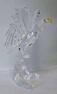 Swarovski Eagle on a Branch with 24k Gold Plated Trim  