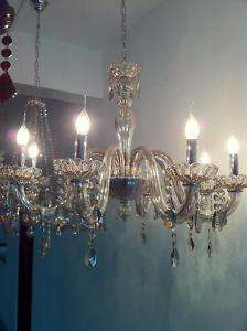 Champagne Murano Glass 8lts Crystal Chandelier Lamp 80  