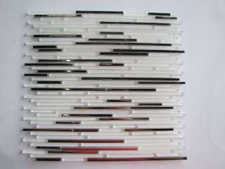 SPECTACULAR Stainless Steel/GLASS Mosaic Tile on Mesh  
