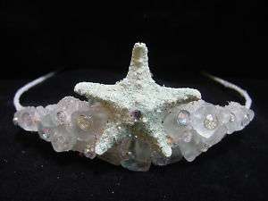 Starfish+Sea Glass Beach Wedding Mermaid Ariel Tiara  