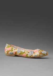 BC FOOTWEAR Limousine Ballet Flat in Cream Floral  