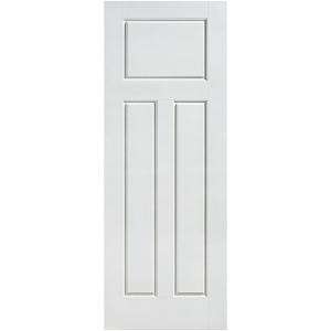 Masonite Glenview 28 In. X 80 In. White 3 Panel Interior Slab Door 
