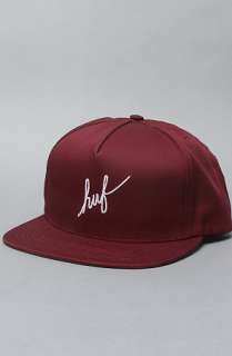 HUF The HUF Snap Back In Burgundy and White  Karmaloop   Global 