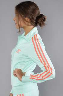 adidas The Firebird Track Top in Clear Mint and Turbo  Karmaloop 