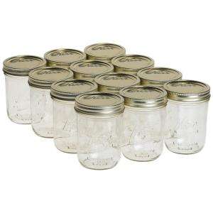 Kerr 1 Pt. Wide Mouth Mason Jars (12 Count) 011055 JARS at The Home 