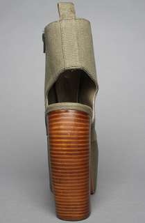 Jeffrey Campbell The Lana Shoe in Khaki Canvas  Karmaloop 
