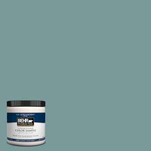 BEHR Premium Plus 8 oz. Blue Agave Interior/Exterior Paint Tester #PMD 