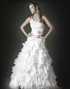 Mac Duggal 4752H White Pageant Prom Gown Dress 6  