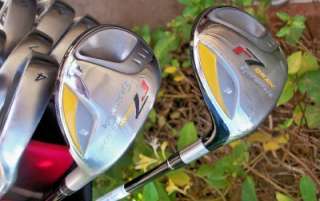 FULL TAYLORMADE SET ALL R7 DRAW WDS HYBRID & IRONS + TAYLORMADE 