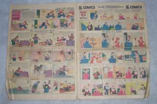 Pages 1930 Sunday Newspaper Color Comics Funnys  